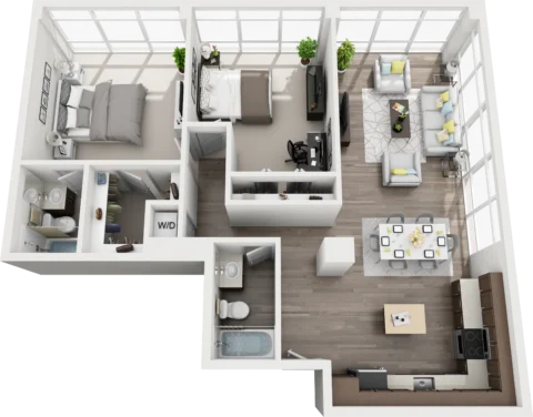 3D rendering of Ruby floor plan