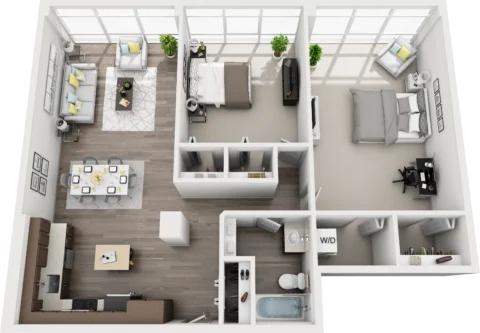 3D rendering of sapphire floor plan